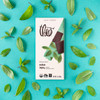 Theo Mint 70% Dark Chocolate Bar with mint leaves