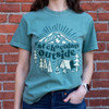 Eat Chocolate Outside Tee front view on model