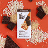 Theo Brown Rice Quinoa Crunch 85% Dark Chocolate unwrapped
