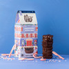 Theo Chocolate Peppermint Cocoa Cups 8 piece gable box