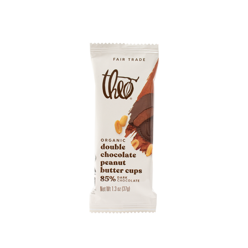 Theo Double Chocolate Peanut Butter Cups , 2-pack