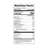 Almond Brittle Crunch 55% Dark Chocolate, nutrition facts panel