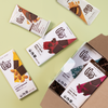 Dark Chocolate Lover contents in gift box on green background