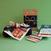 Theo holiday wrapper with assortment of holiday chocolate bars