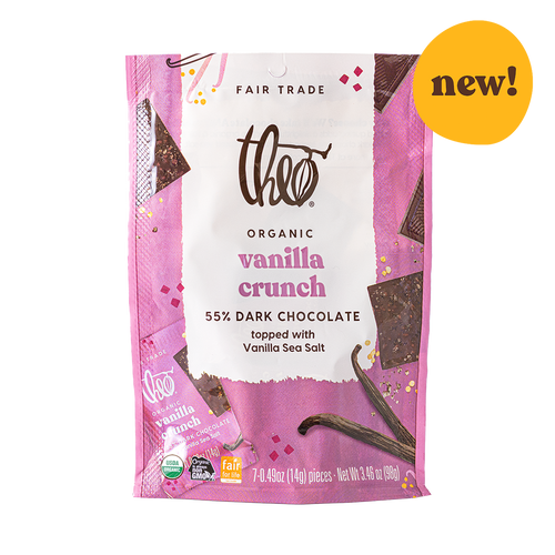 Vanilla Crunch 55% Dark Chocolate with Vanilla Sea Salt